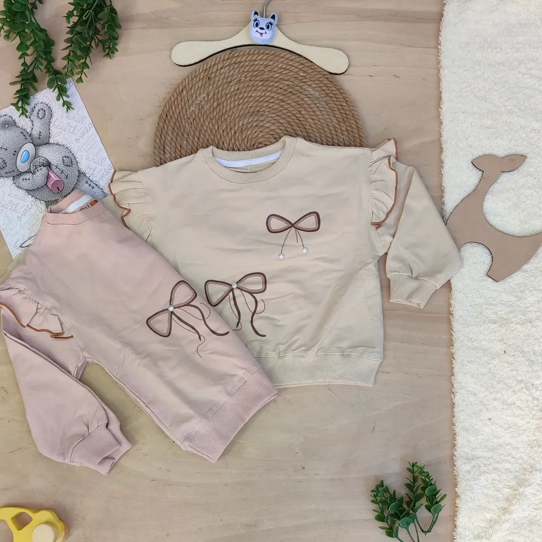 بلوز تک دخترانه دورس پنبه سه نخ مدل پاپیون مرواریدی تصمین چاپ و کیفیت